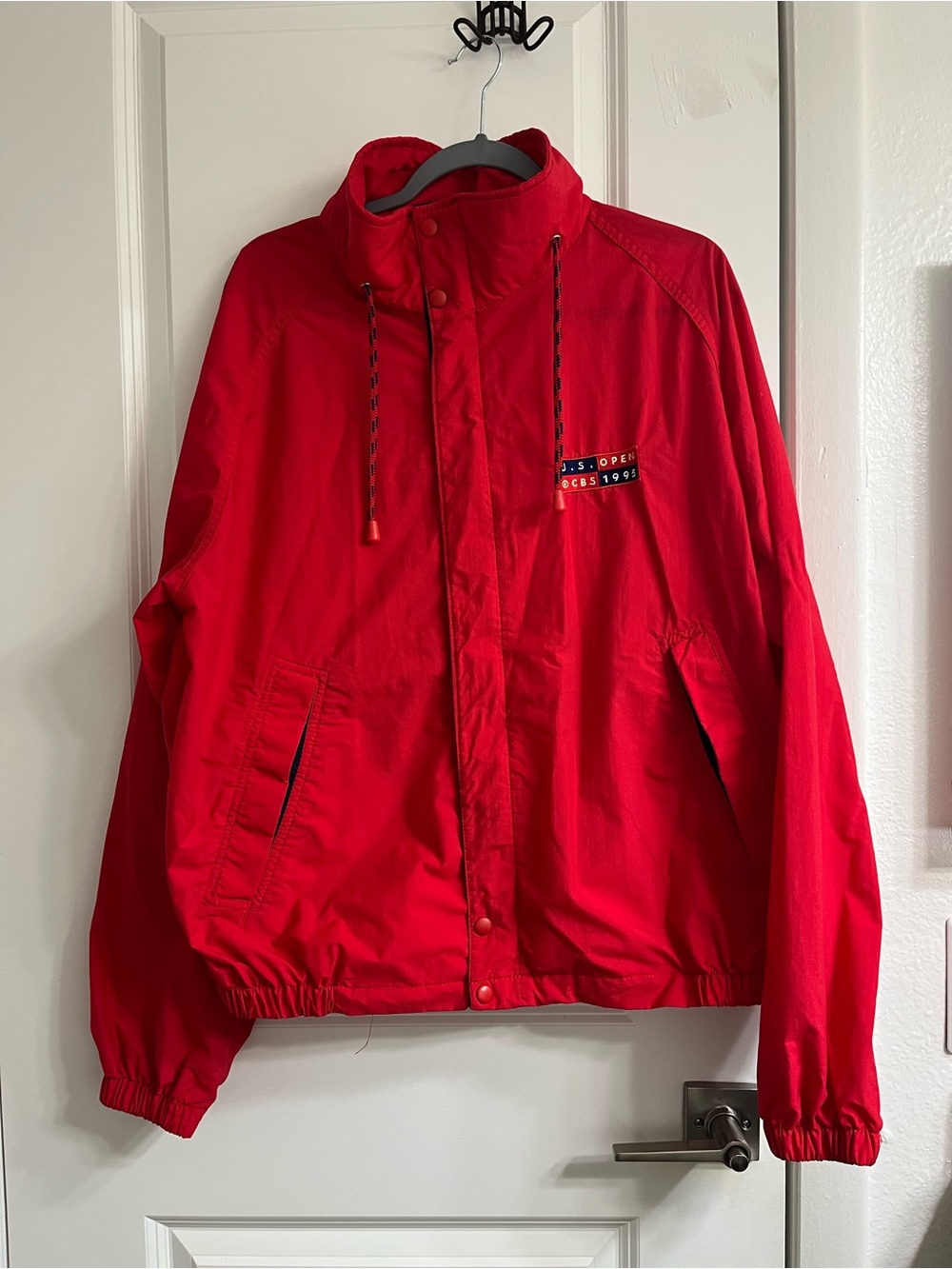 Men’s US Open Red Windbreaker Jacket with Drawstring
